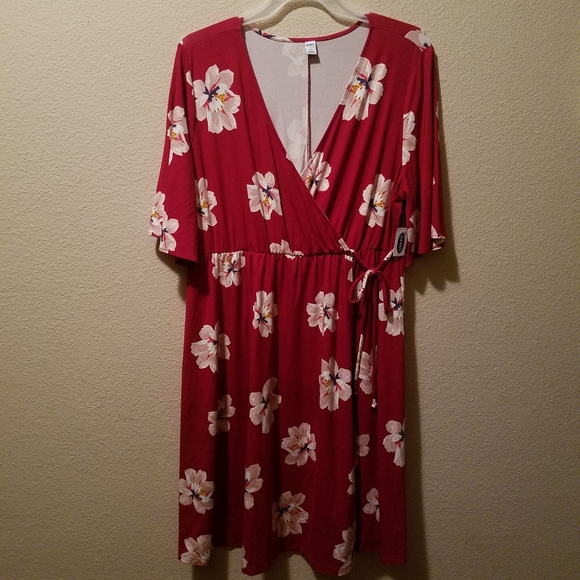 old navy floral wrap dress